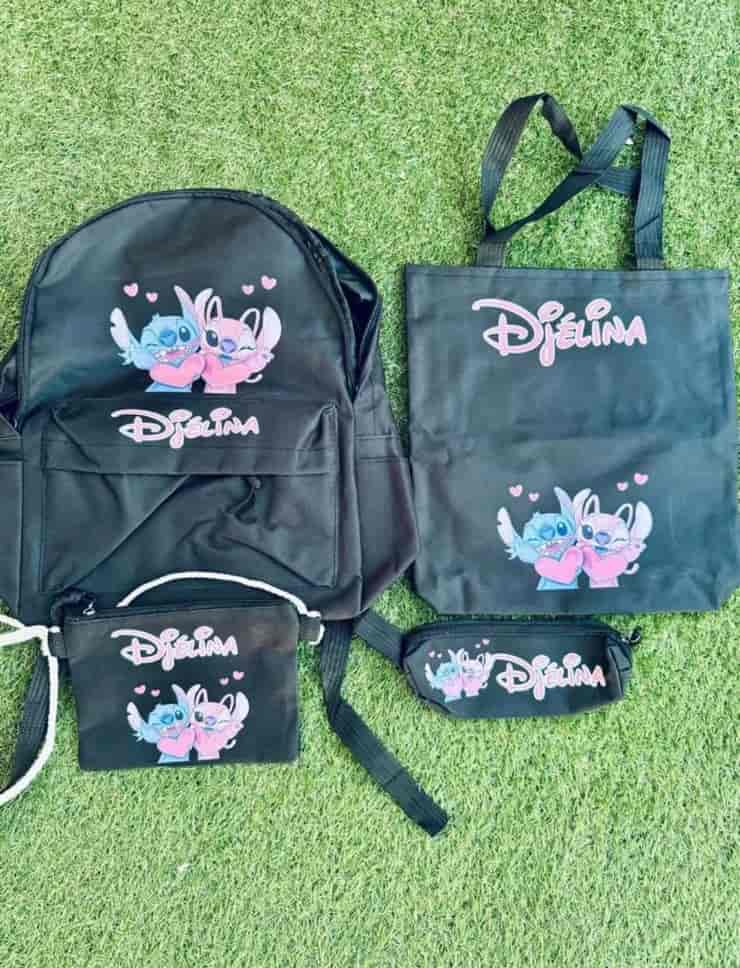 Impression DTF sur sac à dos, trousse, etc.